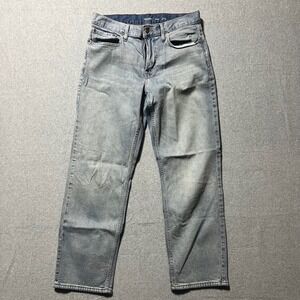 Old Navy Loose Built In Flex Light Wash Mens Jeans Size 32x32